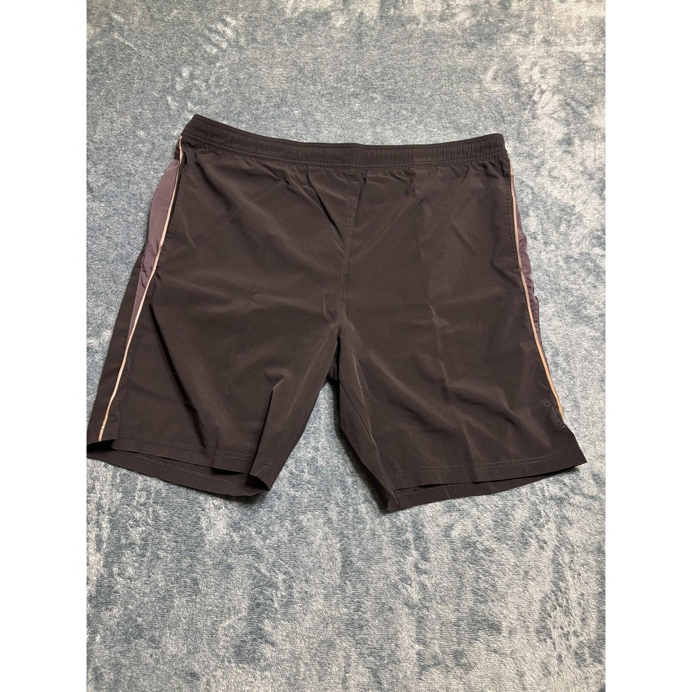 Reebok Mens Athletic Shorts XL Black Grey Mesh Side Inserts RM313007 061600